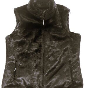 Charter Club Vest Ladies Vest Large Brown Faux Fur 100% Polyester Read
